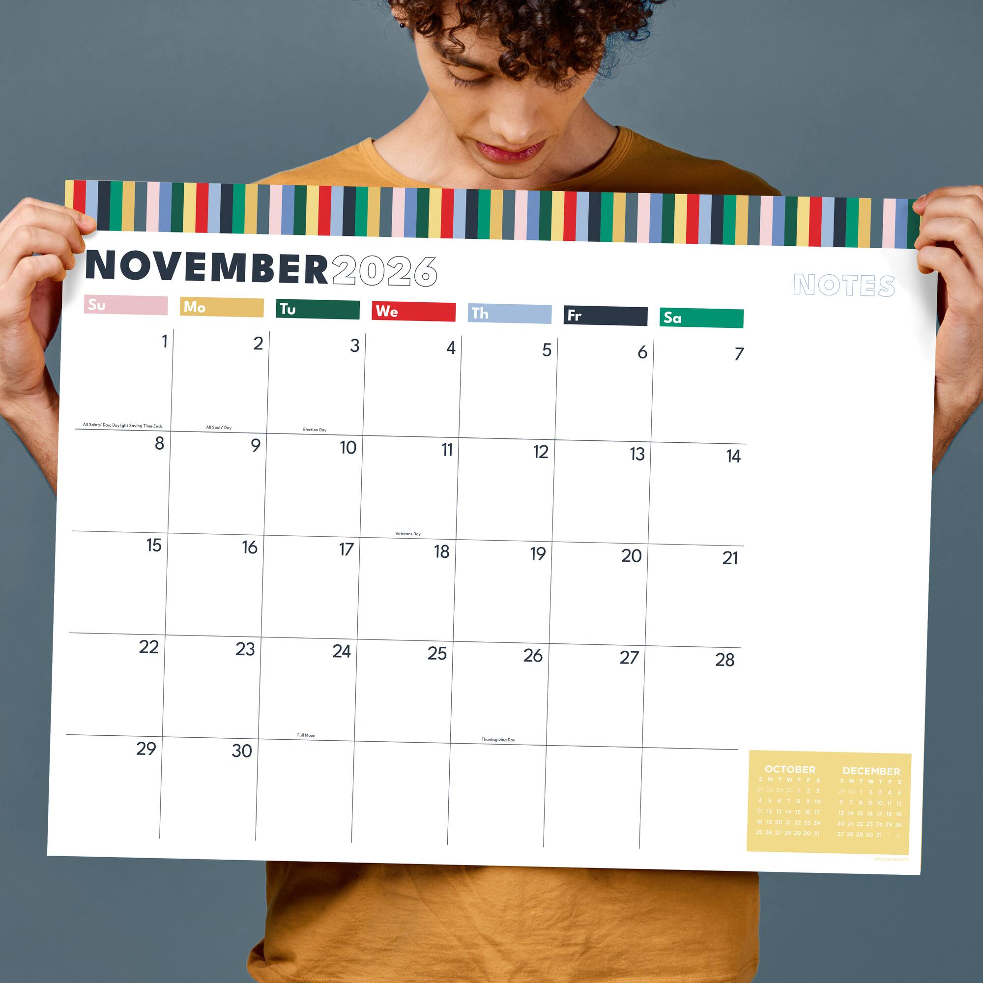TF Publishing Large 2026-27 Long Weekend Desk Pad Monthly Blotter Calendar